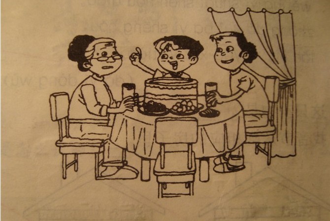 看图写话:爸爸过生日